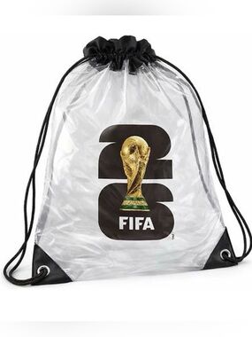 FIFA Clear Drawstring Backpack with Black Accents